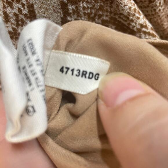 L’AGENCE Jane Silk Camisole Tank Top in Brown Snakeskin Sz Medium EUC $240 MSRP - Picture 11 of 11